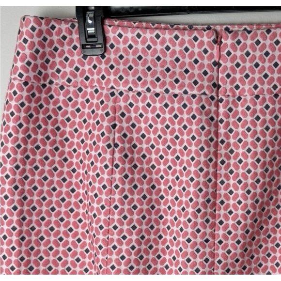 Ann Taylor Skirt Size 12 Pockets Back Zip Pink Blue White Lined Casual Office - Picture 6 of 7